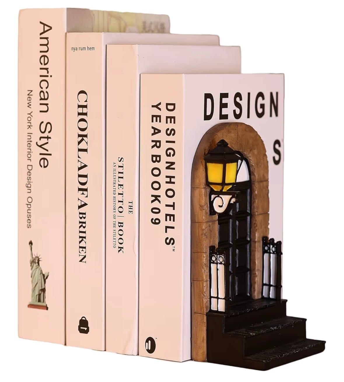 Cottage Core Lighted Lantern Bookend